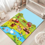 1 tk Huvitav Talukoomika Vaip elutuppa, magamistuppa, diivani juurde, kodu kaunistuseks, libisemiskindel p&otilde;randamatt, laste m&auml;ngualade vaibad 80x120cm