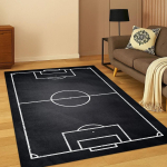 3D must jalgpalliv&auml;ljaku vaip Sobib elutoa diivanitele magamistubadesse, uksemattideks peodekoratsioonideks ja m&auml;ngutuppa libisemiskindel vaip 80x120cm brown