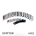 2CM height tire letter stickers 3D rubber waterproof racing Wheel stickers Personalized decals for car motorcycle Style 3cm BRIDGESTONE 4PCS
