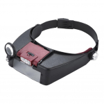 LED-valgusega peakattega luup 1,5x 3x8,5x10x peapaela luup Kerge reguleeritav rihm juveliiride lugemiseks punane