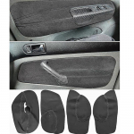 For VW Golf 4 MK4 Bora Jetta 1998 1999 2000 2001 2002 2003 2004 2005 Armrest Panel Suede Leather Cover Trim Door panel leather must valge v&auml;rv