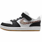 Nike Court Borough Low PS Must Valge Laste Tennised Kummi-Keskmine-Pruun IR0564-001 29.5