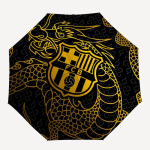 1 tk FC Barcelona Automaatselt Avatav/Suletav Kokkupandav Kaasaskantav Vihmavari 8-ribilise konstruktsiooniga Naistele/Meestele, Aastaringselt kasutatav a0901114 yellow