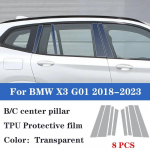 For BMW X3 G01 2018- B/C pillar protective sticker TPU transparent protective film anti scratch and anti fingerprint refit puhas