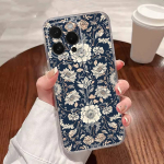 William Morris telefoni&uuml;mbris iPhone 17,16,15,14,13,12,11 Plus,Pro,Max,XR,XS,Plus,E,SE4,Mini jaoks L&auml;bipaistev kate iPhone17pro gray
