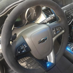 For Chevrolet Cruze Hatchback Sedan 2009-2014 Hand stitched non-slip suede Car Steering Wheel Cover 2