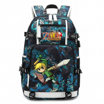 Zelda Zelda Perifeeria Prinditud Seljakott V&auml;ljaspool USB-port Suure Mahutavusega Reisiseljakott 48*32*15