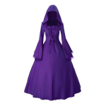 Naiste gooti kapuutsiga n&otilde;iakleit vintage keskaegne viktoriaanlik kleit Halloween renessanss cosplay kleit meigipidudeks rollim&auml;ngudeks 2XL blue