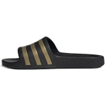 Adidas Adilette Aqua Slides 'Black Gold Metallic' EG1758 40⅔