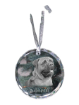 Bullmastiff - crystal bauble with a photo, dog photo in crystal, personalized Christmas tree ornament by Art-Dog brand