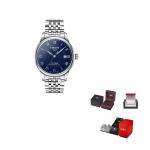 TISSOT Le Locle kollektsioon Mehaaniline liikumine Meeste k&auml;ekell Kell 39,3 mm Sinine sihver Roostevabast terasest k&auml;epael T006.407.11.043.00 Regular Watch Box
