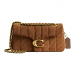 Coach Tabby 26 Kuldne Riistvara Surunupp-kinnitus Suede Nahast &Otilde;la-Crossbody Kott Keskmine Naiste kotid Messing Cedar CW620-B4CED