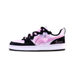 Nike Court Borough 2 Pink Dream Star Track Slip Resistant Lightweight Non slip Lightweight Low top Skateboard Shoes BQ5448-115(Team266-) 35.5