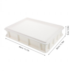 Virnastatav pitsataina kerkekast Kaubandusliku kvaliteediga plastikkast Kaas Ruumis&auml;&auml;stlik taigna kerkekonteiner koduseks pagari&auml;riks 40X30X7.5CM