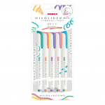 Zebra Mildliner Mix Line Set A Vesibaasil marker, 5 v&auml;rvi (WKS23-5C-A)