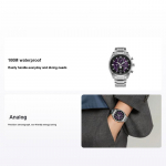 Citizen Eco-Drive Seeria 100M Veekindel Kvartsmehhanism Titaanist Metallrihm 43mm Lilla sihverplaat Unisex-kellad BY1010-81Z Purple Watch Dial