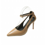 Metallpandlaga Stiletto Sandaalid S&uuml;gisene Uus Terava Ninaga Madala Suuga &Uuml;he Rihmaga Libisemisvastased Kulumiskindlad K&otilde;rged Kontsad 34