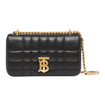 Burberry TB logo tepitud nahast crossbody kott, must kuldse riistvaraga, vabaaja ketiga &otilde;lakott naistele 80594921 Basic Set (Bag+Dust Bag)