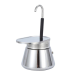 Kaasaskantav roostevabast terasest mokapott Itaalia espresso DIY toruga kohvipott V&auml;litingimustes telkimiseks Kohvitehnika komplekt Single tube 50ml(without cup) white
