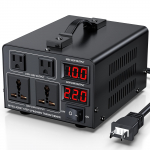 JARXIOKE 1000VA 100V v&auml;lismaiste elektritoodete kasutamiseks Pinge v&auml;lismaal AC220V Trafo, 220V, Jaapan, Step-up/Step-down Trafo, must