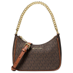 Michael Kors MK Jet Set Metalllogo Kettrihm Kunstnahast Crossbody Totes Kott Naiste K&auml;ekotid Pruun 35F5GTVC0B-BROWN Shopping Bag Set(Basic Set+Shopping Bag)