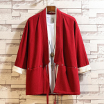 Vintage Kimono Kampsun Mehed Naised Hiina Stiilis Yukata Haori Tang Kost&uuml;&uuml;m Klassikaline Hanfu Suvine Aasia R&otilde;ivad M brown
