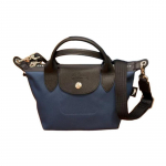 Longchamp Le Pliage Energy Logo Reljeefne Disain Reguleeritav Eemaldatav &Otilde;larihm Nailonist L&otilde;uend Mini T&otilde;mblukuga Kott Naiste T&otilde;mblukuga Kott Tume-Sinine 1500HSR806 Basic Set (Bag)