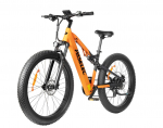 GS9-1000W48V16AH h&uuml;drauliline pidur LCD-ekraaniga topeltvedrustus elektriline jalgratas 27,5*3,0 rehvid maastikuratas saadetakse EL-ist Orange
