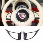 Fiat 500 2010-2026 jaoks ABS s&uuml;sinikkiust Auto Keskkonsooli K&auml;igukasti Paneeli Rooliratta Dekoratiivraami Kleebise Tarvikud
