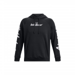 Under Armour t&auml;hestiku logotr&uuml;kiga kapuutsiga dressipluus Meeste pealisr&otilde;ivad Must 1379760-001 L