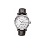 Tissot Automaatne Mehaaniline Liikumine PRC 200 Seeria Veekindel Kalender Minimalistlik Moodne Kell Meeste kellad Valge Teras Nahk T055.430.16.017.00 Dark Brown Strap