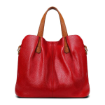 100% Ehtne Nahast T&otilde;mblukuga K&auml;ekott Naistele 2026 Luksuslik Disaineri Messengeri Kott Suure Mahutavusega Crossbody &Otilde;lakott Fashi K&auml;ekott 33x16x25cm punane