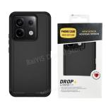Tugev h&uuml;briidne Ott-Box Defender telefoni&uuml;mbris Xiaomi Redmi Note 15 13 Pro Plus 4G 5G 15A 15C 13R jaoks, 3-kihiline kaitsekaas with box&Redmi Note 13 4G must