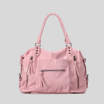 SHELKSBAG 2025 Uued Naiste &Otilde;lakotid Linna Mood Vintage Pehme Nahk Mootorratta K&auml;ekott Suure Mahutavusega Reguleeritava Rihmaga T&otilde;mblukuga Kott 36.5X15X30.5CM roosa