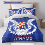 GNK Dinamo Zagreb Voodipesu Tekikott Komplekt Tekikott Padjap&uuml;&uuml;r Kodu Kaunistus S&uuml;nnip&auml;evakingitus (1 * tekikott + 2 * padjap&uuml;&uuml;ri, ilma s&uuml;damikuta) 135x200cm blue