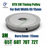 HTD 3M 65T 68T 70T 72Hamba S&uuml;nkroonne Hammasrihma Rihmaratas Ava 5mm kuni 25mm Rihma Laius 10/15mm HTD 3M 65Hamba 68Hamba 70Hamba 72Hamba For Belt Width 10mm