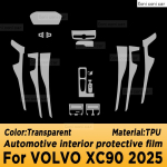VOLVO XC90 2025 Paneeli Navigatsiooni Autode Siseekraani TPU Kaitsekile Kate Kriimustusvastane Kleebis RHD black