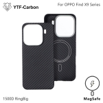 YTF-Carbon Oppo X9 Pro jaoks Aramid Carbon Fiber Kate Magsafe jaoks Find X9/X9s pro/X9 Ultra Kate Mobiiltelefoni Tarvikud Aramid fibers&OPPO Find X9 black