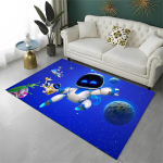 M&auml;ng A-Astro Bot Multikakujuline Robot Libisemiskindel Vaip elutuppa, magamistuppa, m&auml;ngutuppa, pehme vaipp&otilde;randamatt kodukaunistusvaip laste tuppa 80x120cm
