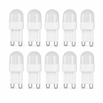 G9 LED-pirn 1,5W AC 220V Keraamiline lamp Energias&auml;&auml;stlik valgusti Asendab 15W halogeenpirni L&uuml;htri laevalgustuse jaoks 10PCS COLD WHITE