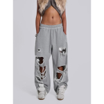 VIONA Hall Rebitud Naiste P&uuml;ksid Y2k Jooksup&uuml;ksid Lai Jalg Ameerika Retro Hip Hop Treeningp&uuml;ksid &Uuml;lem&otilde;&otilde;dulised L&otilde;dvad Vabaaja T&auml;navar&otilde;ivad Suvi S gray