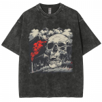 High Street Trendistiil Kolju Prindiga Naiste T-s&auml;rk Pestaud &Uuml;le suuruse Poole varrukaga Moodne Ameerika stiilis Vintage Top S