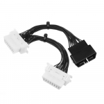 JieYuan Kvaliteetne 16-pin OBD2 OBD 2 &uuml;hes 2-ks jagaja pikendusjuhe &uuml;ks isane kahele emasele Y-kaabel OBD2 jagaja pikendus 1-2 16PIN