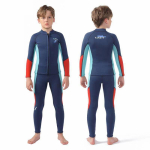 Laste 2,5 mm neopreenist m&auml;rg&uuml;likonna komplekt Pikkade varrukatega Termiline ujumisriietus K&uuml;lma vee sukeldumine Ujumine Unisex Lastele Size 8 128-135cm, 25-30kg blue