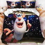 Booba Multifilmi Laste Voodipesukomplekt 3D Prindiga Tekikott Padjap&uuml;&uuml;r Laste Voodipesu &Uuml;he-/Kahekohaline King Suuruses Kodu Magamistoa Dekoor 250x220cm