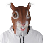 Armas oravamask Lateksist looma peakate Naljakad kost&uuml;&uuml;mid baaripidudeks Rekvisiidid modelli armsa esinemise jaoks Squirrel brown