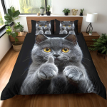 V&auml;ike must kass 3D disainimuster Tekikate komplekt &Uuml;lipehme fliis Digitaalne tr&uuml;kk Voodipesu komplekt tekile - Ainult tekikate EU Single 135*200cm/53x79in 3pcs gray
