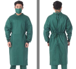 Unisex Tume Roheline Puuvillane Kirurgiline Kleit - T&auml;ielik Katvus, Tagurpidi Kandmine, Intensiivravi Isolatsioon, K&auml;sipesu Kleit Extra Extra Large blue