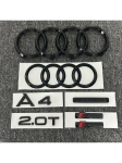 Audi 4R&otilde;ngaga logo ABS Must Auto Kapott Esiv&otilde;re Tagumine Pagasiruum Embleem Kleebis A4 Quattro 2.0T Sline Kleebis AUDI A4 2008-2017 jaoks