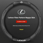 Auto s&uuml;sinikkiust nahast rooliratta kate Lexus F Sport ES200 ES300 RX300 LS500h GS300 IS300 CT200h NX300 UX300 LX570 GX jaoks